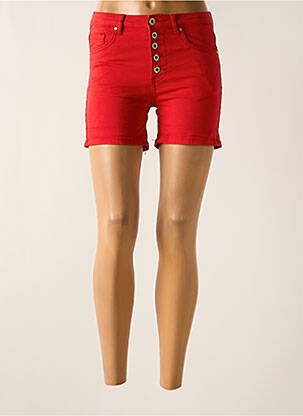 Short poches rouge NINA CARTER femme