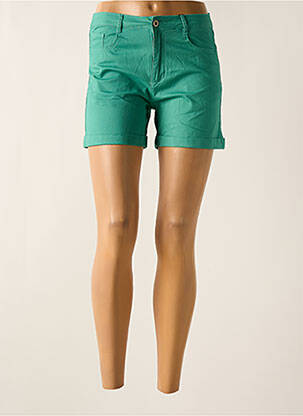 Short fermeture zippée sous rabat boutonné taille normale vert SARAH JOHN femme
