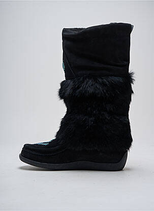 Bottes nubuck talon plat jusqu'à 3cm noir MUKS femme