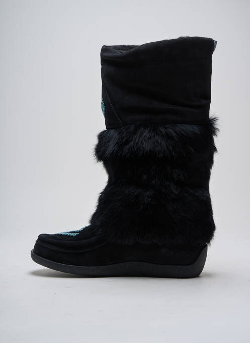 Bottes nubuck talon plat jusqu'à 3cm noir MUKS femme