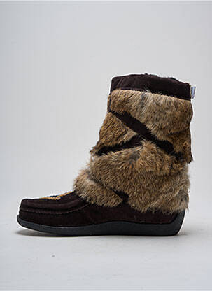 Bottines/boots fourrée talon plat jusqu'à 3cm marron MUKS femme