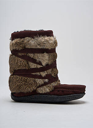 Bottines/boots fourrée talon plat jusqu'à 3cm marron MUKS femme