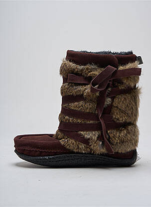 Bottines/boots fourrée talon plat jusqu'à 3cm marron MUKS femme