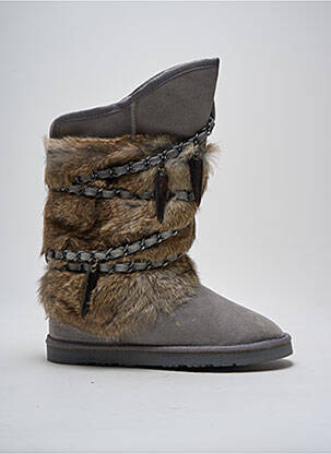Bottines/boots fourrée talon plat jusqu'à 3cm gris AUSTRALIA LUXE COLLECTIVE femme