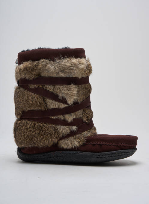 Bottines/boots fourrée talon plat jusqu'à 3cm marron MUKS femme