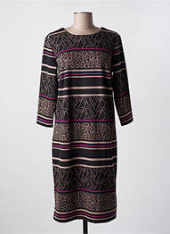 Robe mi-longue manches 3/4 manches 3/4 noir BRANDTEX femme