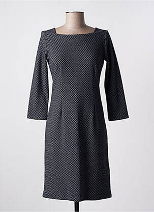 Robe mi-longue imprimé fantaisie manches longues bleu TOM TAILOR femme