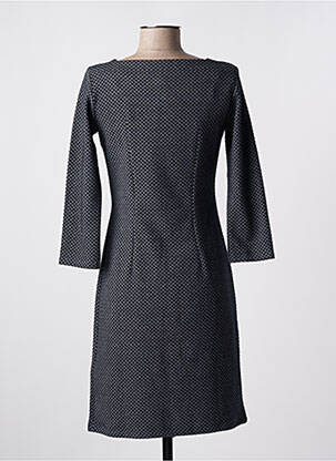 Robe mi-longue imprimé fantaisie manches longues bleu TOM TAILOR femme