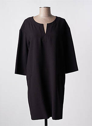 Robe courte manches 3/4 manches 3/4 noir SIGNE NATURE femme