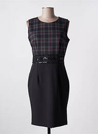 Robe mi-longue sans manche sans manche noir MIVITE femme