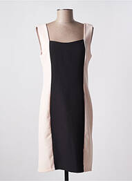 Robe mi-longue tissage crêpe sans manche rose MIVITE femme
