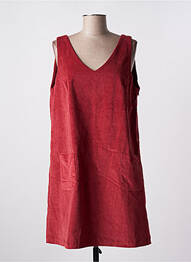 Robe mi-longue sans manche sans manche rouge PRINCESSE NOMADE femme