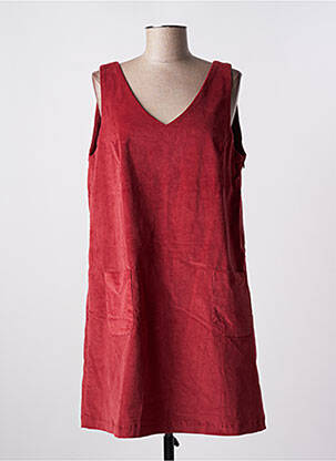 Robe mi-longue sans manche sans manche rouge PRINCESSE NOMADE femme