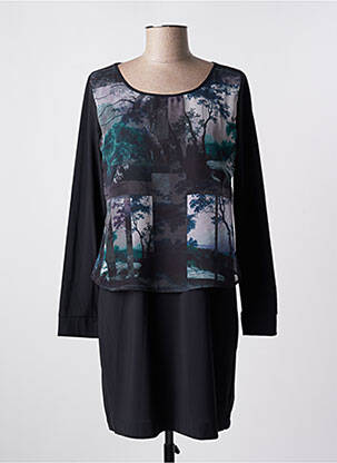 Robe courte manches longues manches longues noir MJ & CO femme