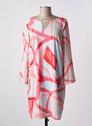 Robe courte manches longues manches longues orange SIGNE NATURE femme