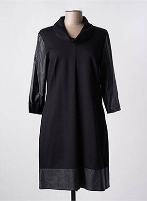 Robe mi-longue manches longues manches longues noir BETTY BARCLAY femme