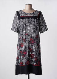 Robe mi-longue manches courtes manches courtes noir BAGORAZ femme