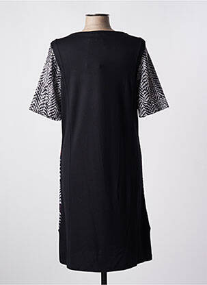 Robe mi-longue manches courtes manches courtes noir BAGORAZ femme