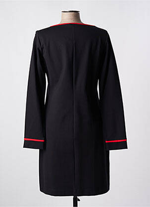 Robe mi-longue manches longues manches longues noir MJ & CO femme