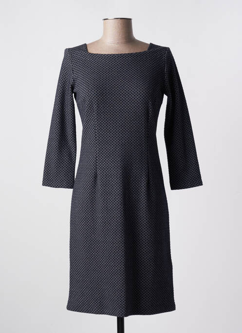 Robe mi-longue imprimé fantaisie manches longues bleu TOM TAILOR femme