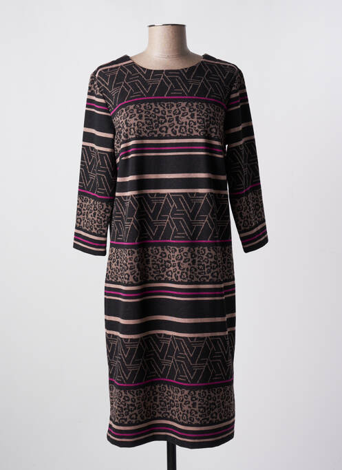 Robe mi-longue noir BRANDTEX pour femme