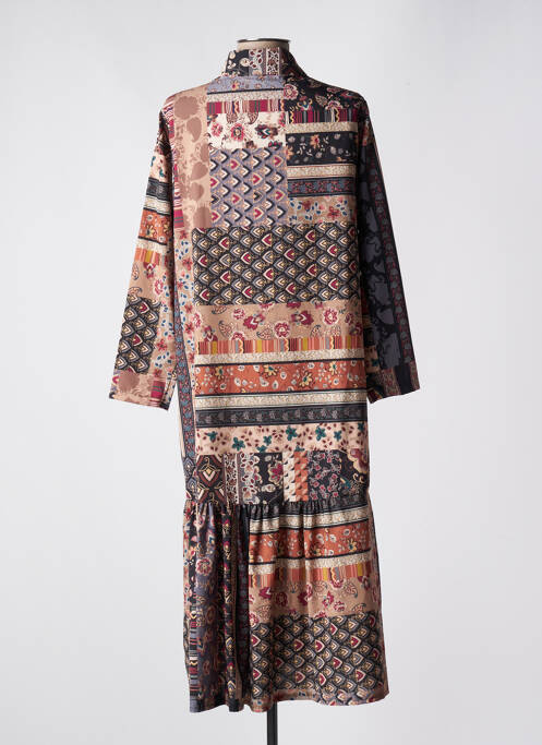 Robe mi-longue noir VICTORIA pour femme