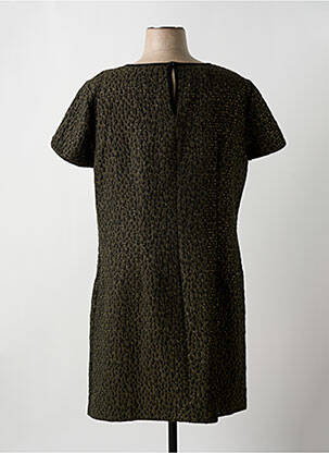 Robe mi-longue manches courtes manches courtes vert SIGNE NATURE femme