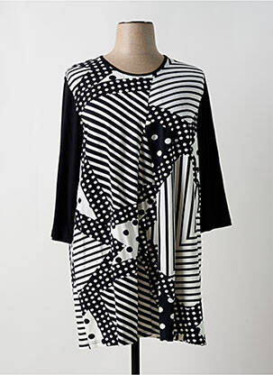 Robe courte manches 3/4 manches 3/4 noir SIGNATURE femme