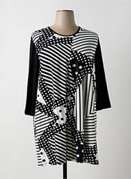 Robe courte manches 3/4 manches 3/4 noir SIGNATURE femme