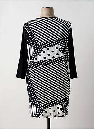Robe courte manches 3/4 manches 3/4 noir SIGNATURE femme