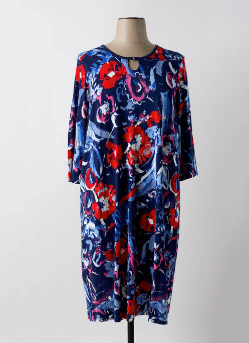 Robe mi-longue bleu SIGNATURE pour femme