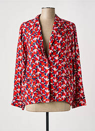 Blazer col châle rouge PRINCESSE NOMADE femme