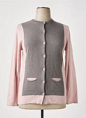 Gilet manches longues rose ELLEMME pour femme seconde vue