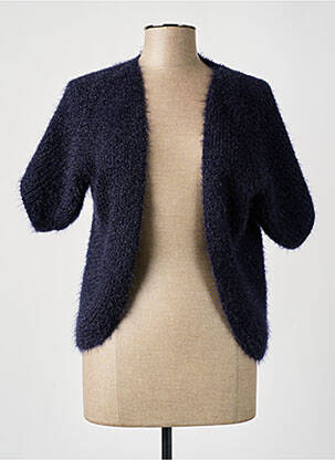 Gilet manches courtes bleu VICTORIA pour femme