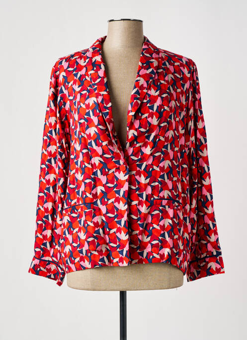 Blazer col châle rouge PRINCESSE NOMADE femme