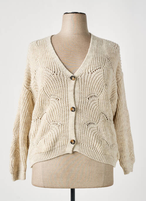 Gilet manches longues beige GIULIA NOTTE pour femme