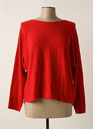 Pull col bateau manches longues rouge ALEXANDRE LAURENT femme