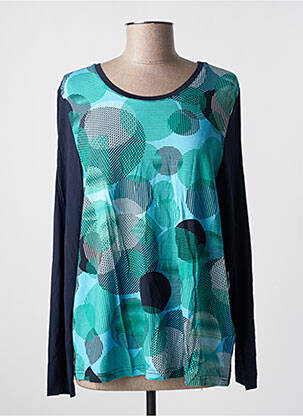 Top stretch manches longues bleu BRANDTEX femme
