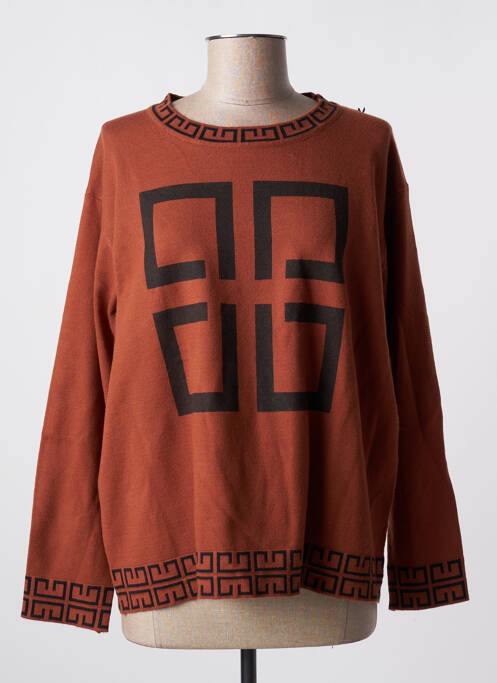 Pull marron PAPAREIL pour femme