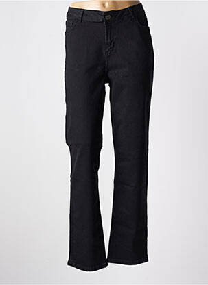 Jeans coupe slim tissage brut taille normale noir YESTA femme