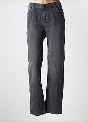 Jeans coupe slim tissage brut taille normale gris YESTA femme