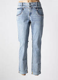 Jeans coupe slim taille basse taille basse bleu RED BUTTON femme