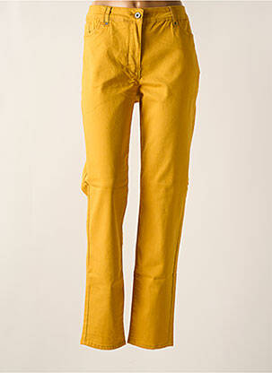 Pantalon slim stretch taille normale jaune BRANDTEX femme