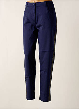 Pantalon slim stretch taille normale bleu SIGNATURE femme