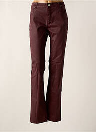 Pantalon droit stretch taille normale violet SIGNATURE femme