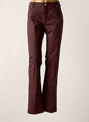 Pantalon droit stretch taille normale violet SIGNATURE femme