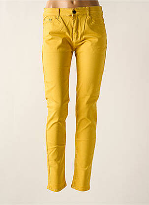 Pantalon slim stretch taille normale jaune KALISSON femme