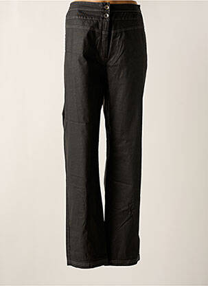 Pantalon droit fermeture zippée sous rabat boutonné taille normale gris FRED SABATIER femme