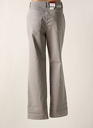 Pantalon droit fermeture zippée sous rabat boutonné taille normale gris ASCARI femme