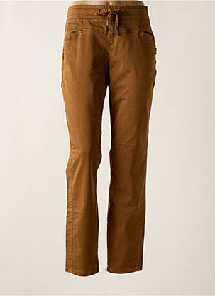 Pantalon slim stretch taille normale marron RED BUTTON femme